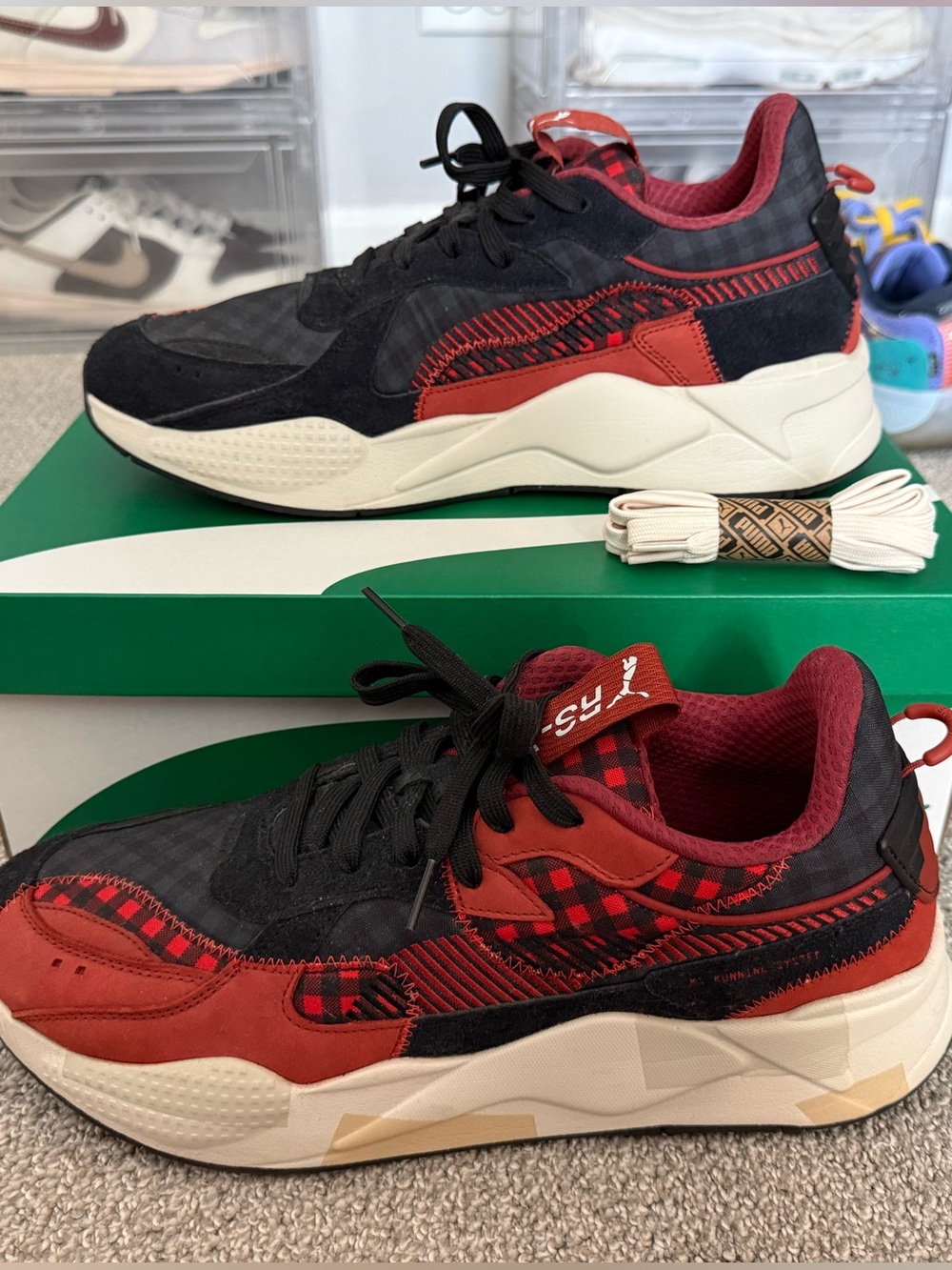 Puma Men's Size 14 RS-C Hyper Prep Fall 2025 Chili Oil Fierc Rouge Puma Black